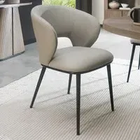 Stella Swivel Chair - Grey, Boucle Fabric