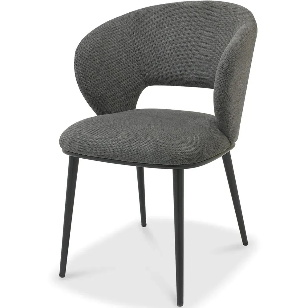 Stella Swivel Chair - Grey, Boucle