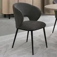 Stella Swivel Chair - Grey, Boucle