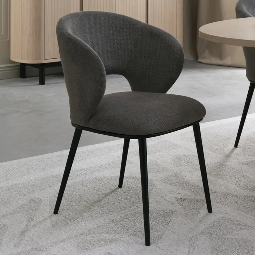 Stella Swivel Chair - Grey, Boucle