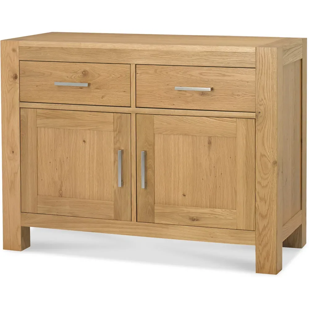 Turin 2 Door 2 Drawer Narrow Sideboard - Brown, Oak