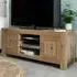 Turin 2 Drawer 3 Shelf TV Unit - Brown, Light Oak
