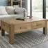 Turin 2 Drawer Coffee Table - Brown, Oak