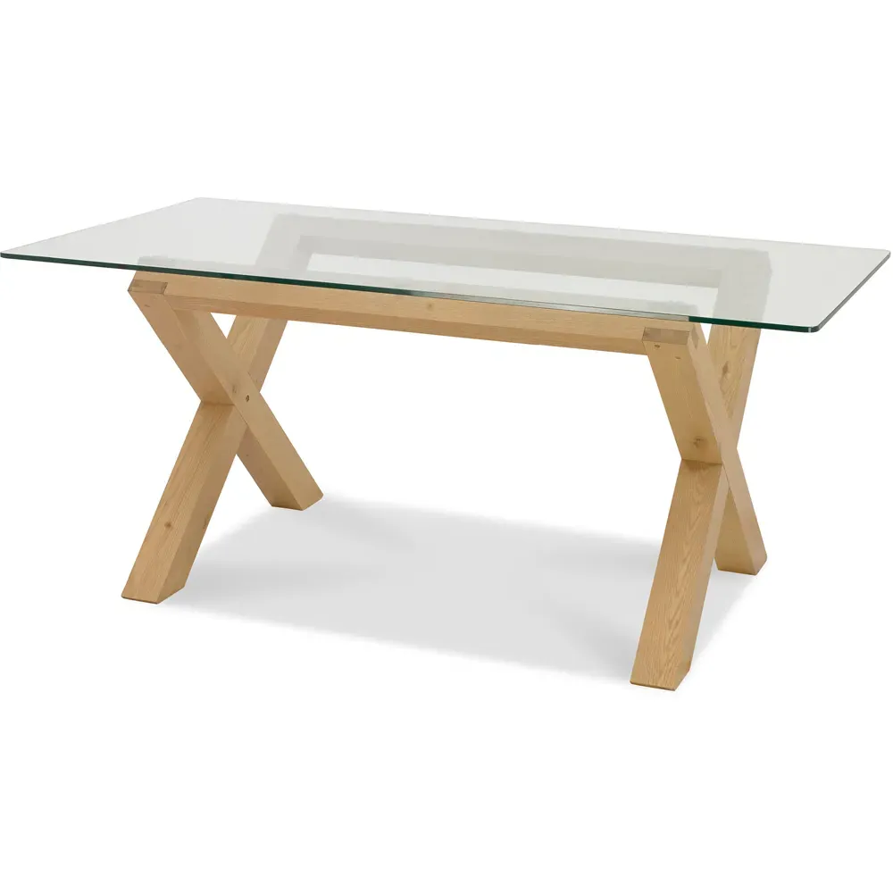 Turin 6-Seater Dining Table - Brown, Glass