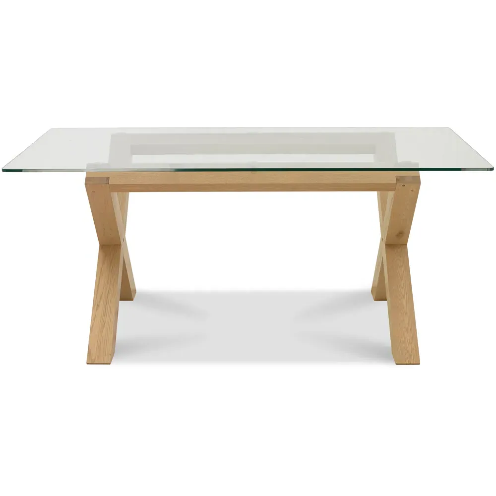 Turin 6-Seater Dining Table - Brown, Glass