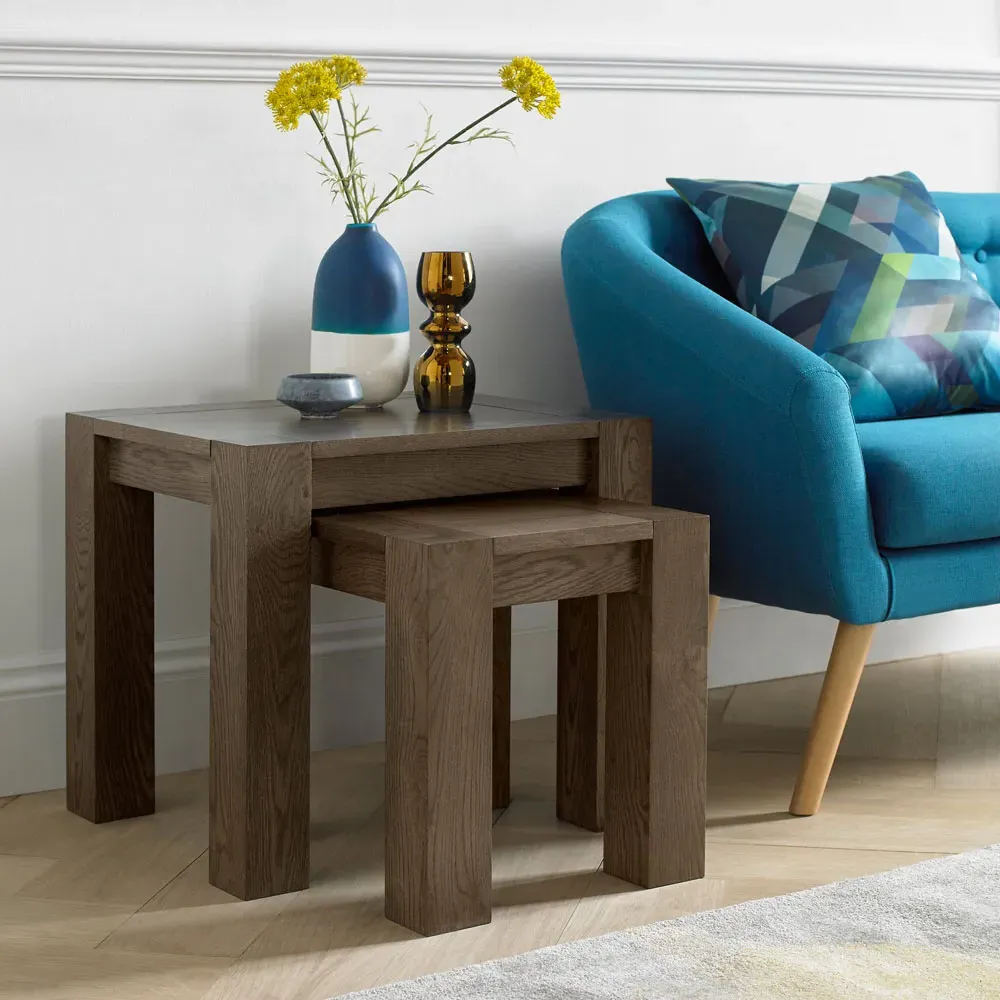 Turin Nesting Table Set of 2 - Dark Oak