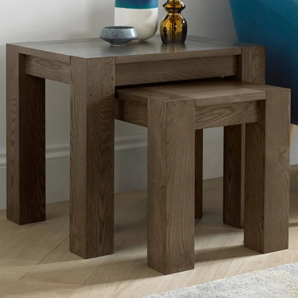 Turin Nesting Table Set of 2 - Dark Oak image