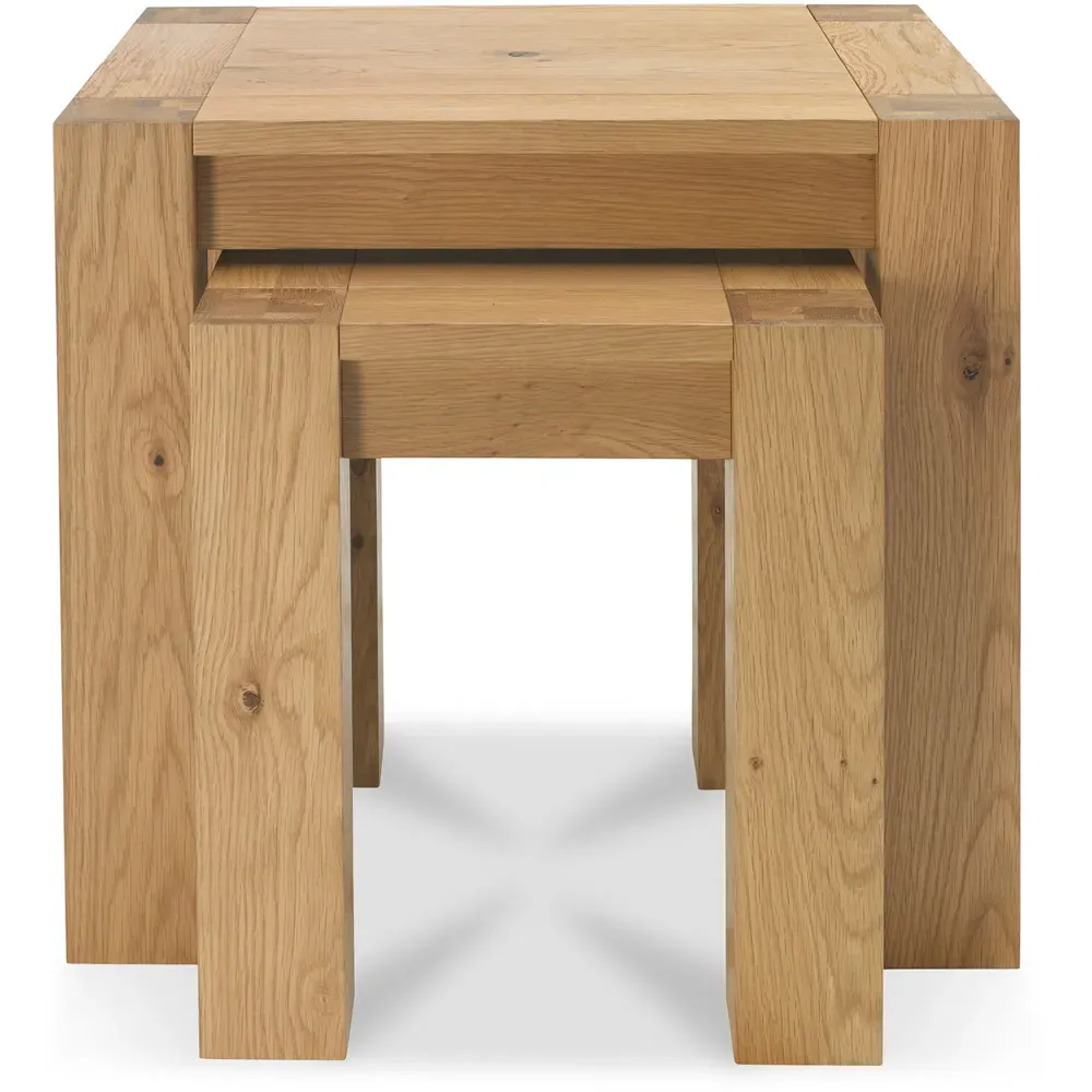 Turin Nesting Table Set of 2 - Light Oak