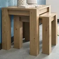 Turin Nesting Table Set of 2 - Light Oak