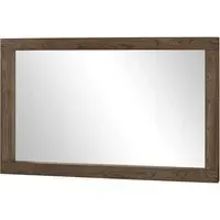 Turin Rectangle Wall Mirror - Dark Oak