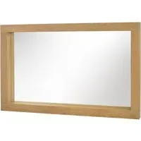 Turin Rectangle Wall Mirror - Light Oak