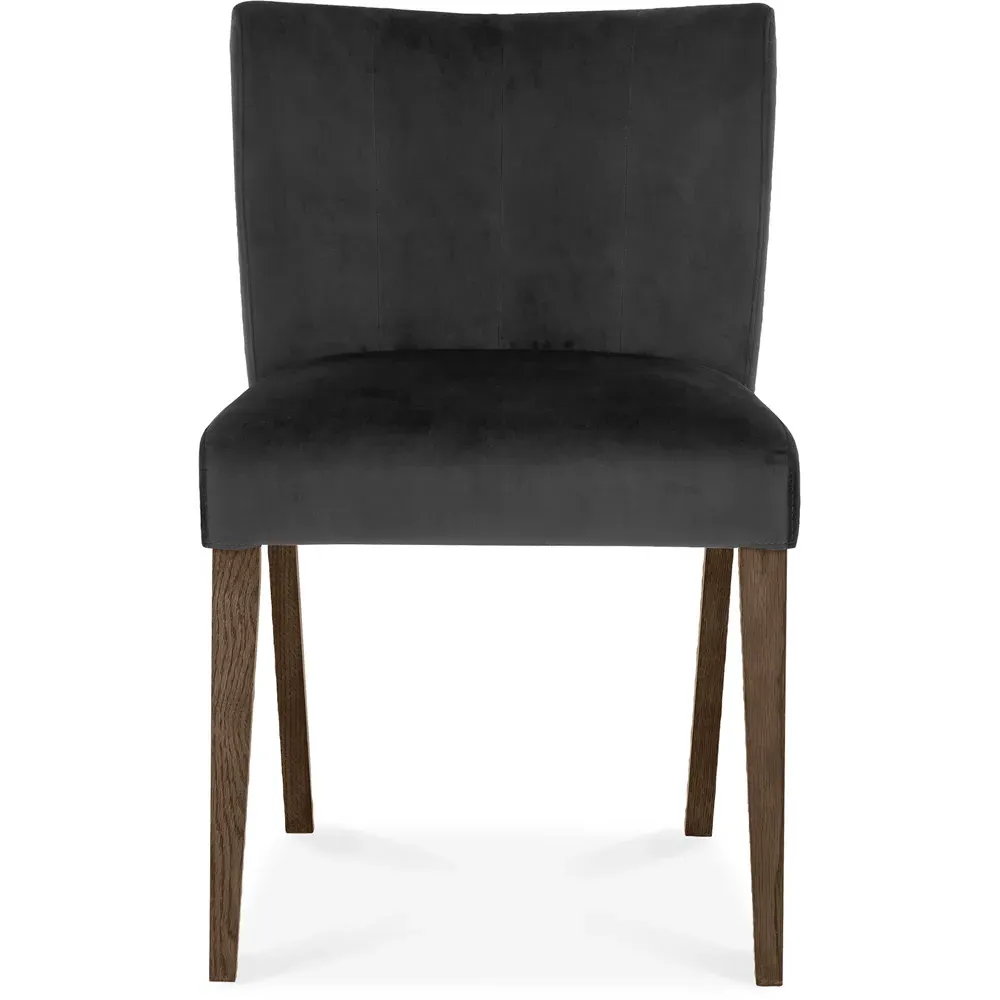 Turin Set of 2 Low Back Upholstered Chairs - Grey, Oak