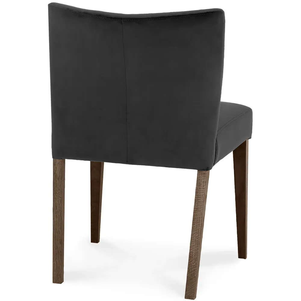 Turin Set of 2 Low Back Upholstered Chairs - Grey, Oak