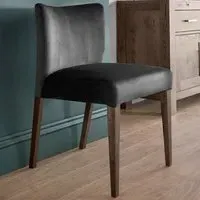 Turin Set of 2 Low Back Upholstered Chairs - Grey, Oak