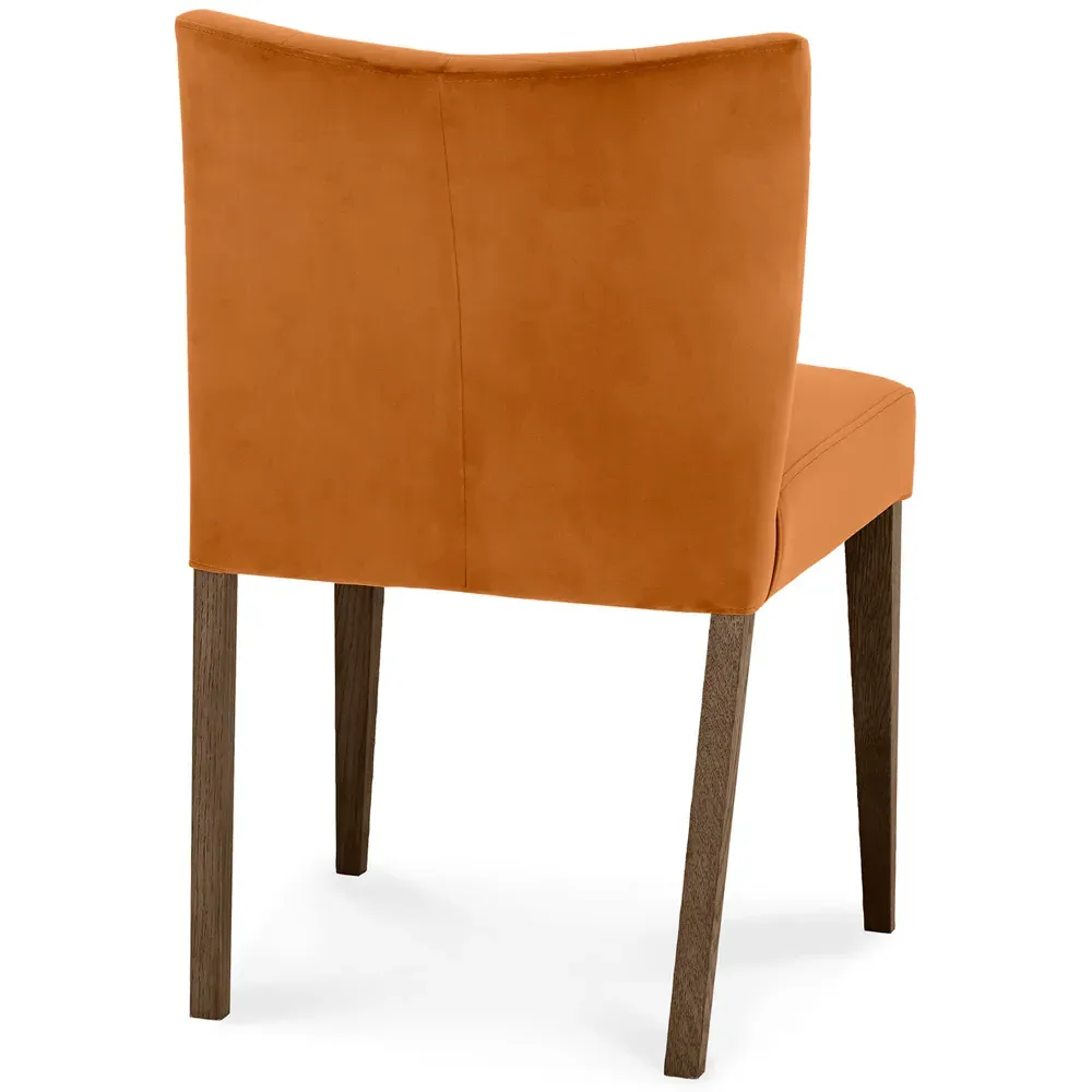 Turin Set of 2 Low Back Upholstered Chairs - Orange, Oak