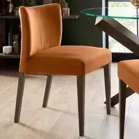 Turin Set of 2 Low Back Upholstered Chairs - Orange, Oak