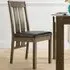 Turin Set of 2 Slatted Back Dining Chairs - Brown, Oak