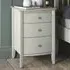 Whitby 3 Drawer Bedside Table - Grey, Oak