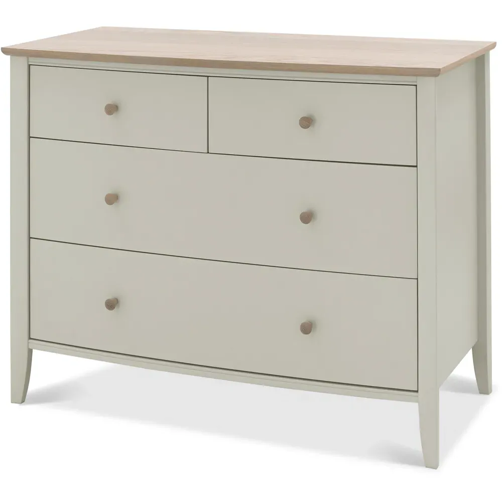 Whitby 4 Drawer Chest of Drawers - Grey, Scandi Oak