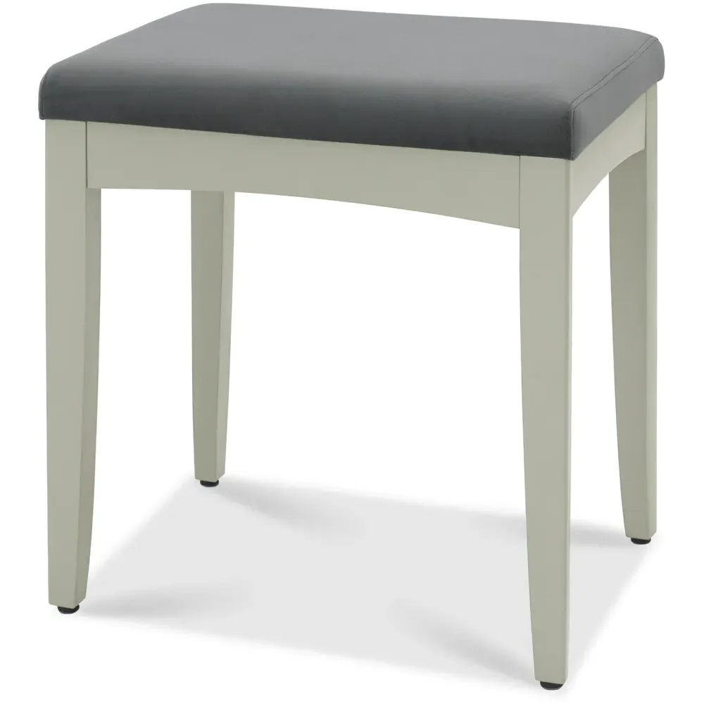 Whitby Fabric Stool - Soft Grey