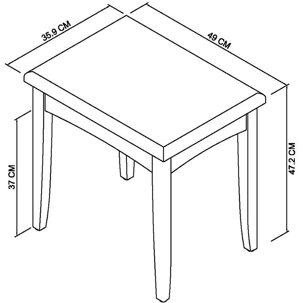 Whitby Fabric Stool - Soft Grey