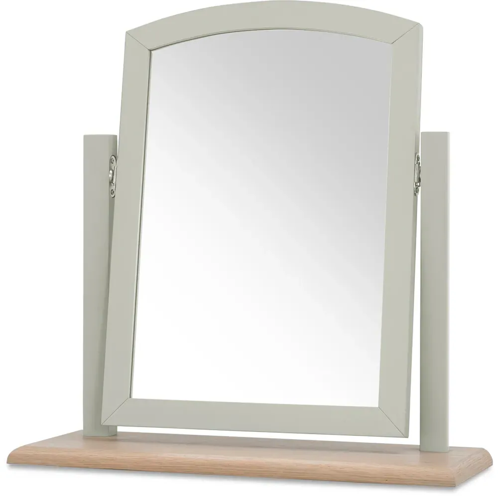 Whitby Vanity Mirror with Base - Grey, Oak image