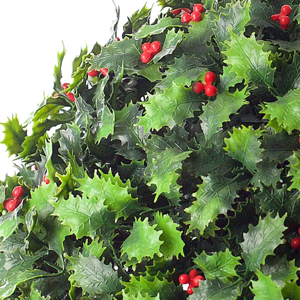 Holly Ball Christmas Bauble 38cm - Green