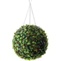 Holly Ball Christmas Bauble 38cm - Green