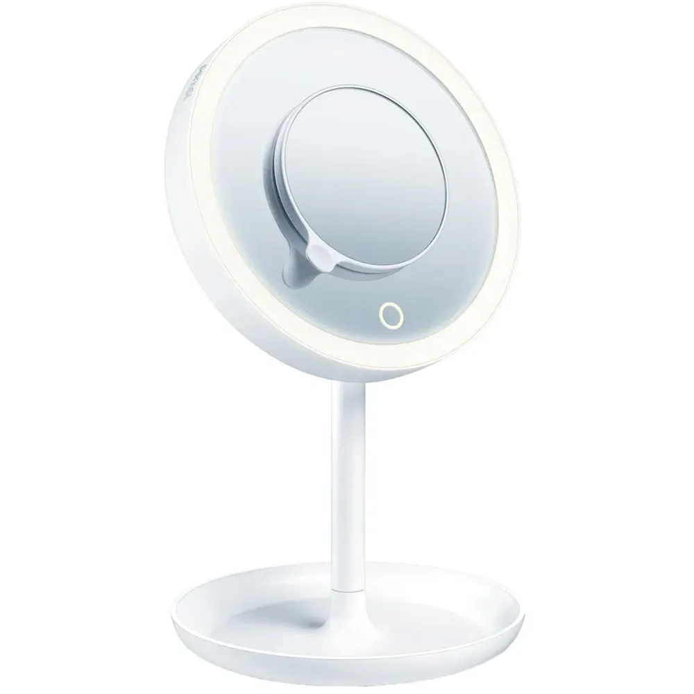 Beurer Illuminated Vanity Mirror with Storage - White image