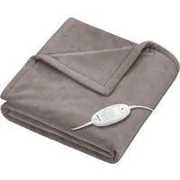 Cosy Heated Throw - Taupe