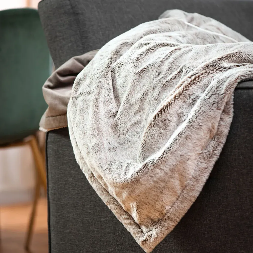 Nordic Fluffy Electric Heated Throw - Cream