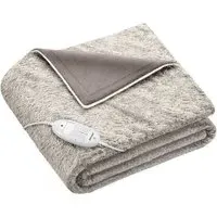 Nordic Fluffy Heated Throw - Taupe