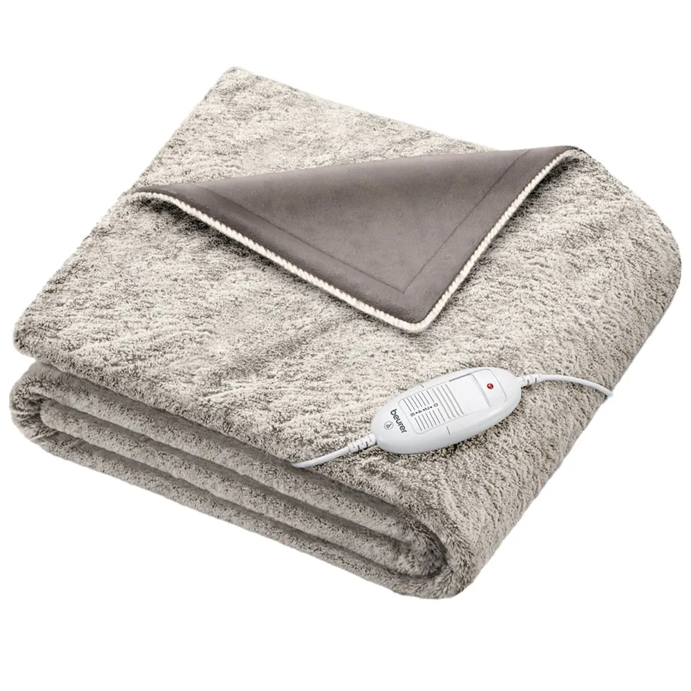 Nordic Fluffy Heated Throw - Taupe image