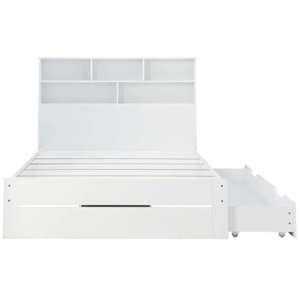 Alfie Double Storage Bed - White