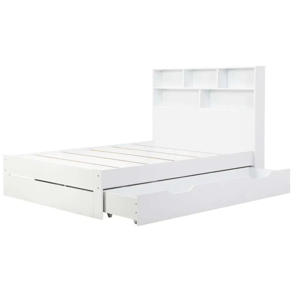 Alfie Double Storage Bed - White