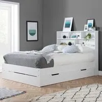 Alfie Double Storage Bed - White