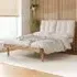 Ander King Size Bed Frame with Tufted Headboard - Brown