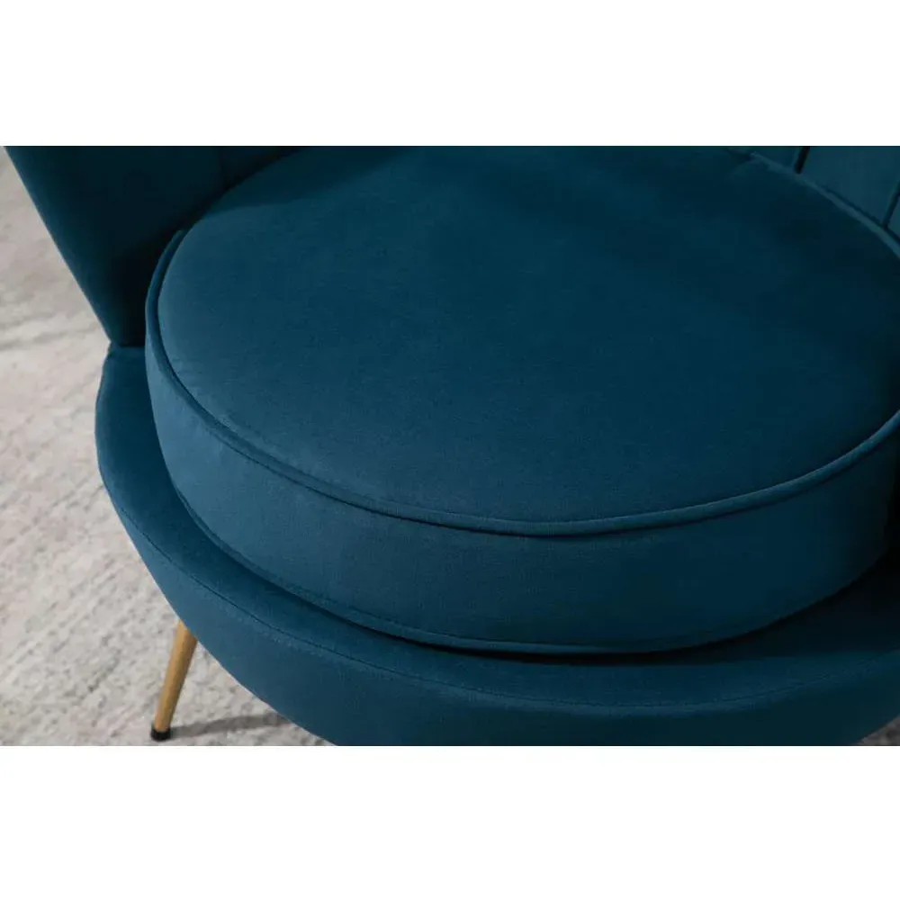 Ariel Accent Chair - Blue, Fabric