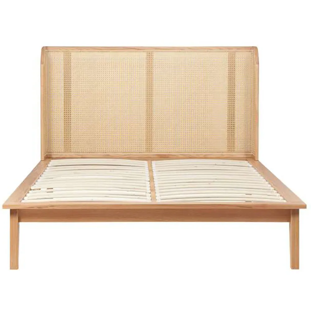Astrid King Size Rattan Bed - Brown