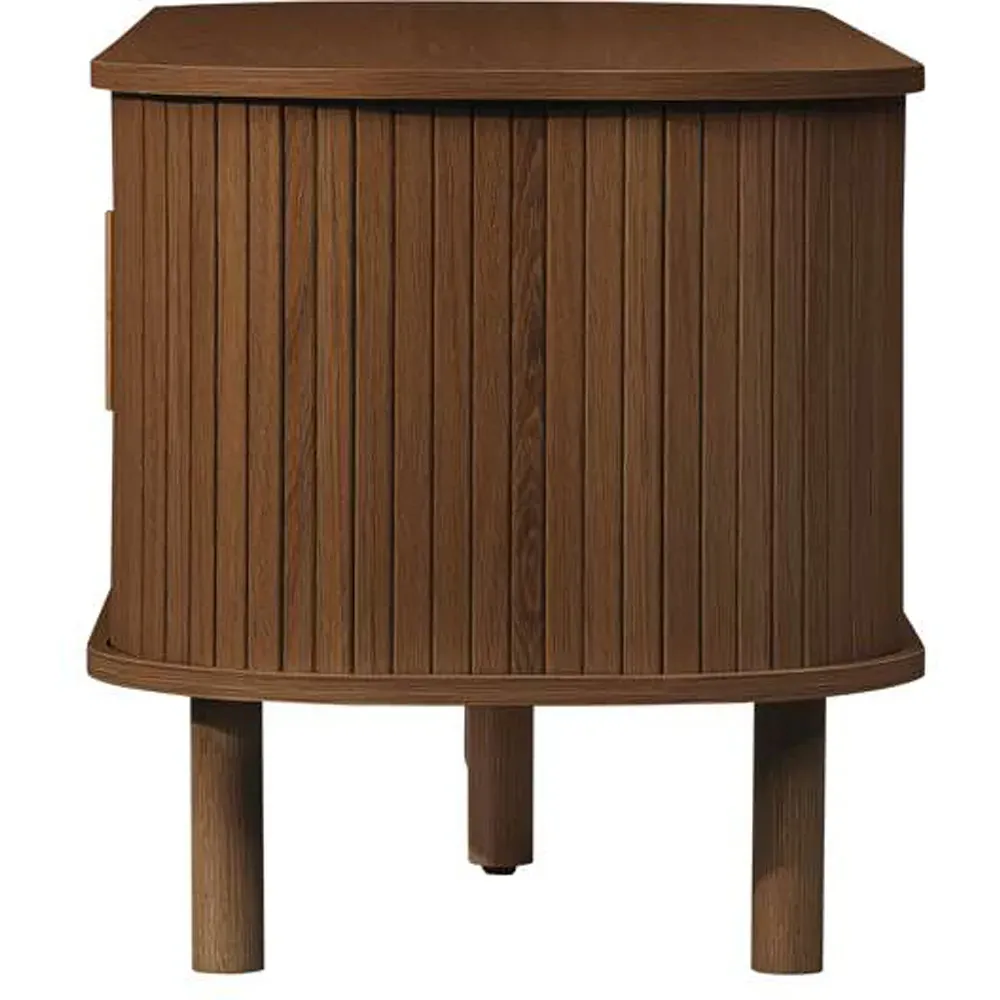 Axel 2 Door Fluted TV Unit - Brown, MDF