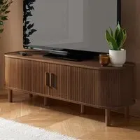 Axel 2 Door Fluted TV Unit - Brown, MDF