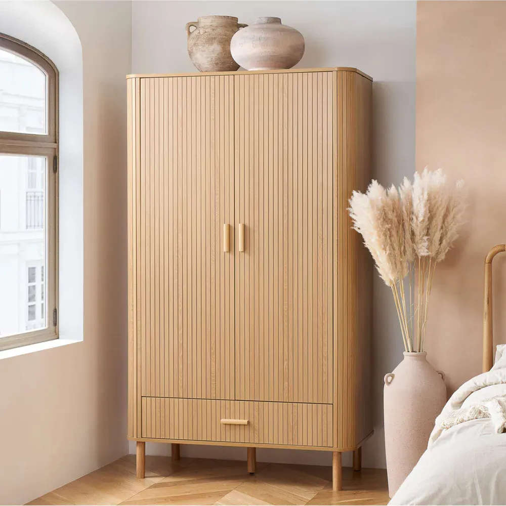 Axel 4 Piece Bedroom Furniture Set - Brown, Oak