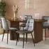 Axel 4-Seater Oval Fluted Dining Table Set - Oak Effect