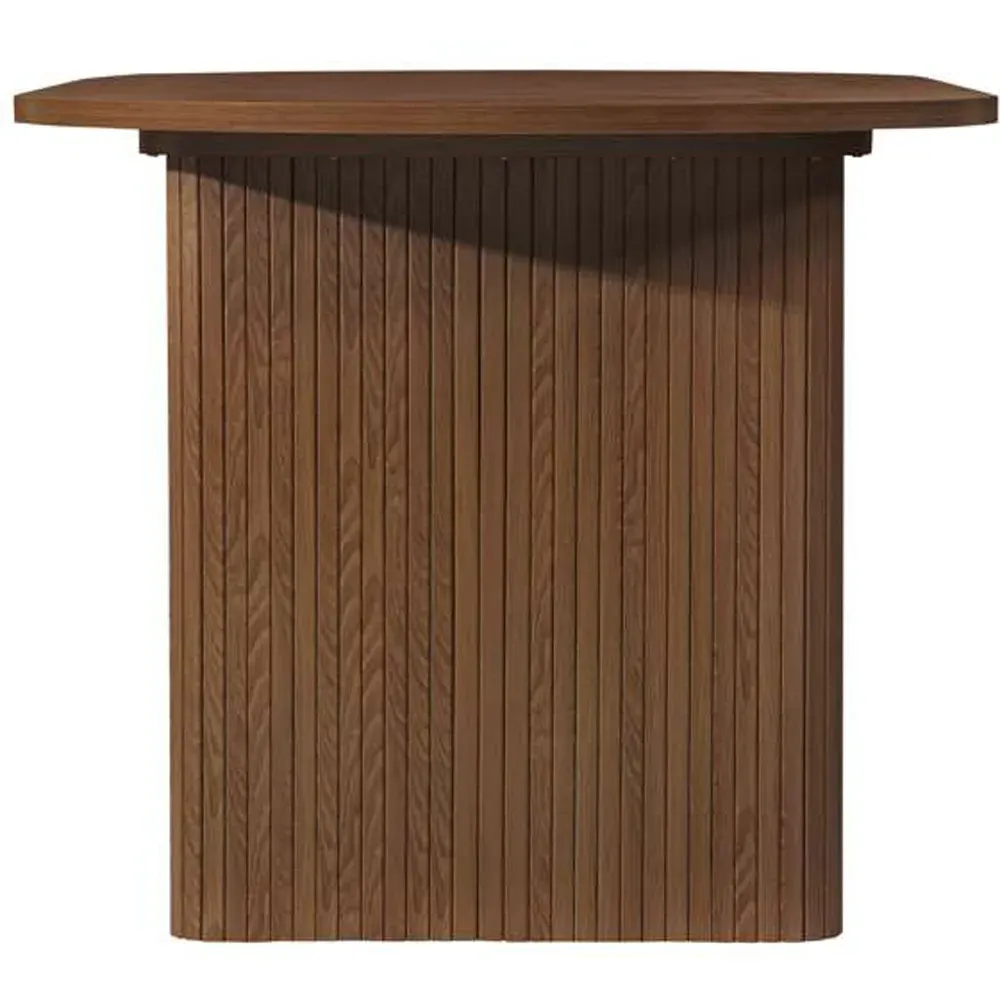 Axel 4-Seater Oval Fluted Dining Table - Walnut