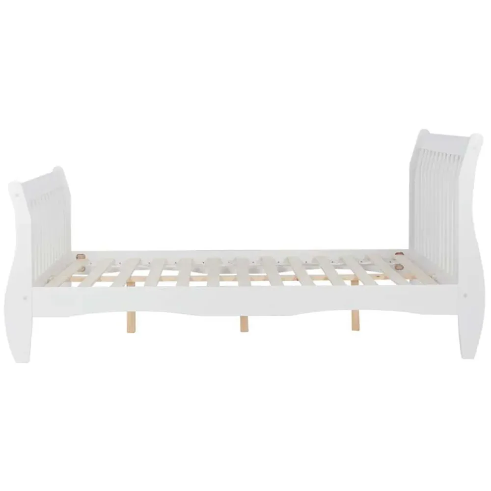 Belford Small Double Bed Frame - White, Pine