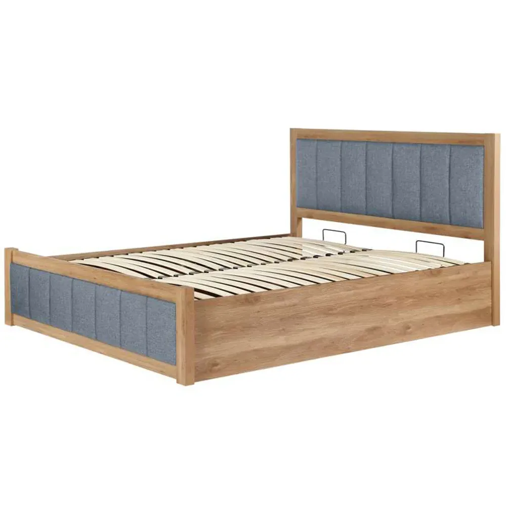 Belmont King Size Ottoman Bed with Storage - Grey