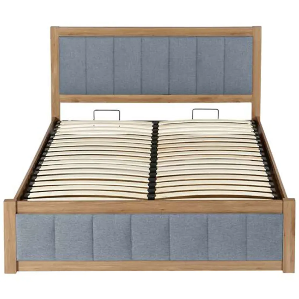 Belmont King Size Ottoman Bed with Storage - Grey