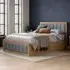 Belmont King Size Ottoman Bed with Storage - Grey