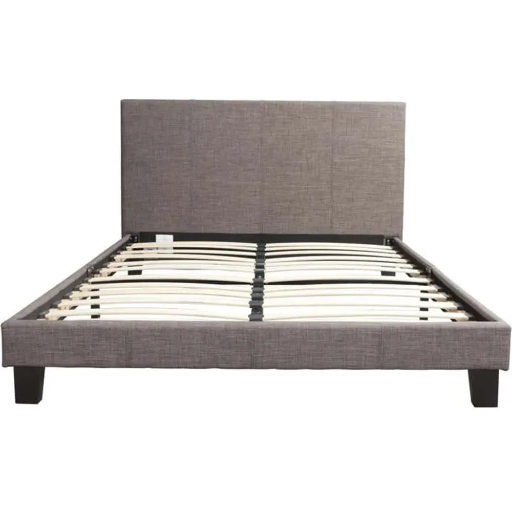 Berlin Double Bed Frame - Grey, Polyester