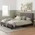 Berlin Double Bed Frame - Grey, Polyester
